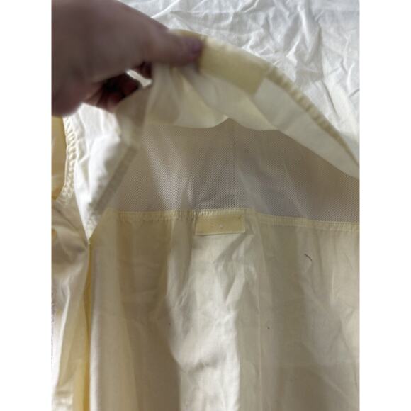 Rugged Earth Men Sz L Yellow Button Down Vented Fishing Shirt Caped Lightweight - Picture 12 of 13